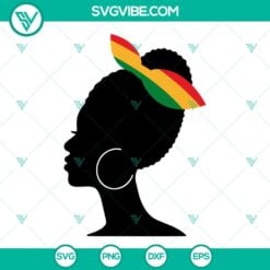 Juneteenth, SVG Files, Afro Woman With Band SVG Files, African American Girl 7
