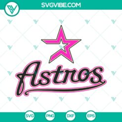 Sports, SVG Files, Astros Pink SVG Images, Astros Star Logo SVG Download, 10