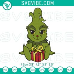 Christmas Embroidery Designs, Embroidery Designs, Baby Grinch Christmas Gift 12