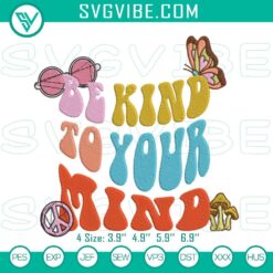 Embroidery Designs, Be Kind To Your Mind Embroidery Designs, Mental Health 13
