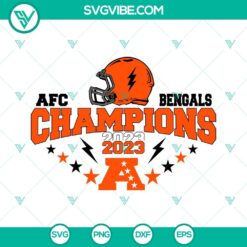 Football, Sports, SVG Files, Bengals AFC Champions 2023 SVG Files, Cincinnati 7