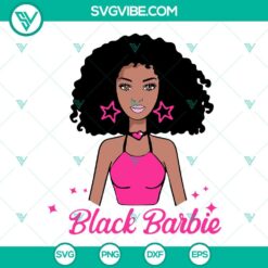 Movies, SVG Files, Black Barbie SVG Image, Afro Barbie SVG Files, Curly Hair 16