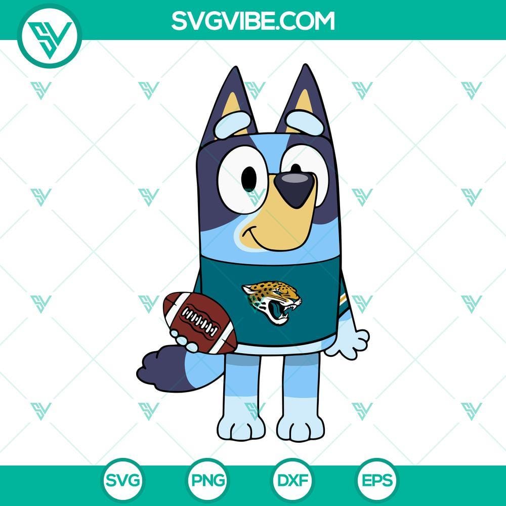 Bluey Jacksonville Jaguars SVG Files PNG DXF EPS Cricut SVG Vibe