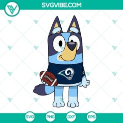 Disney, Football, Sports, SVG Files, Bluey Los Angeles Rams SVG Download PNG 12