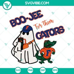 Halloween, Sports, SVG Files, Boo Jee For Them Gators Ghost SVG Image, Florida 14