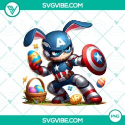 PNG Files, Captain America Chibi Easter Bunny PNG Images, Marvel Character 15