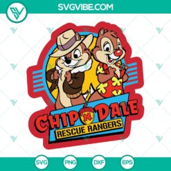 Disney, SVG Files, Chip And Dale Rescue Rangers SVG Files PNG DXF EPS Cut Files 1