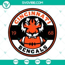 Football, Sports, SVG Files, Cincinnati Bengals 1968 SVG File, Bengals Football 11