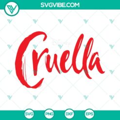 Disney, SVG Files, Cruella Logo SVG Images, Disney Cruella Logo Cut files SVG 15