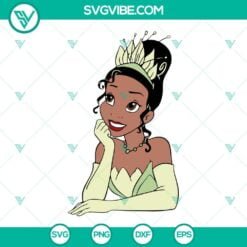 Disney, SVG Files, Disney Princess Tiana SVG File, Princess And The Frog SVG 3