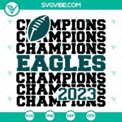 Football, Sports, SVG Files, Eagles 2023 Champions SVG Images, Super Bowl 2023 14