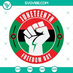 Juneteenth, SVG Files, Fist Hand Juneteenth Freedom Day SVG Download, Free-ish 8