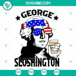 4th Of July, SVG Files, George Sloshington SVG Files, George Washington Beer 15