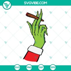 Christmas, SVG Files, Grinch Holding Blunt SVG Download, Grinch Smoking Joint 1