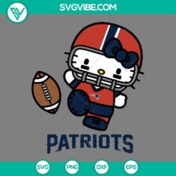 Cartoons, Sports, SVG Files, Hello Kitty New England Patriots SVG Image PNG EPS 15