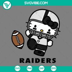Cartoons, Sports, SVG Files, Hello Kitty Oakland Raiders SVG Download PNG EPS 7