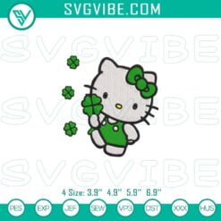 Embroidery Designs, St Patrick's Day Embroidery Designs, Hello Kitty St 7