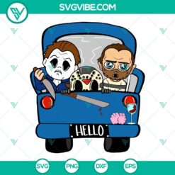 Halloween, SVG Files, Horror Characters Truck SVG Download, Scary Movie Killers 16