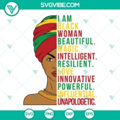 Juneteenth, SVG Files, I Am Black Woman Juneteenth Svg, Freedom Day Svg, 3