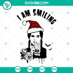 Christmas, Movies, SVG Files, I Am Smiling SVG Files, Wednesday Addams SVG 4