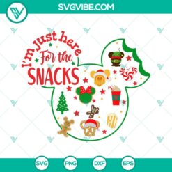Christmas, Disney, SVG Files, I’m Just Here For The Snacks Disney Christmas 15