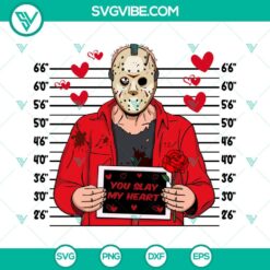 SVG Files, Valentine's Day, Jason You Slay My Heart SVG File, Jason Mask Horror 11