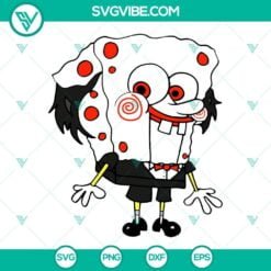 Cartoons, Halloween, SVG Files, Jigsaw Horror Spongebob SVG Download, Spongebob 8