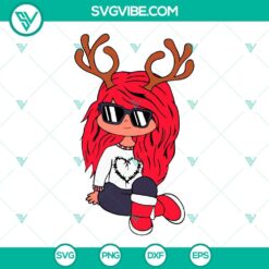 Christmas, Musics, SVG Files, Karol G Christmas Reindeer SVG Files, Baby Karol 4