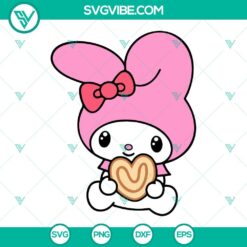 Cartoons, SVG Files, Kuromi And Melody With Concha SVG Files, Hello Kitty 13