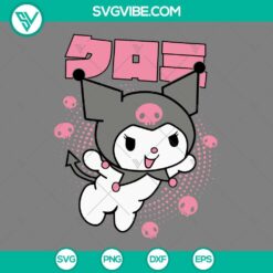 Cartoons, SVG Files, Kuromi Pink Skull SVG File, Onegai My Melodys SVG Download 9