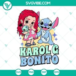 Musics, SVG Files, Lilo And Stitch Karol G Bonito SVG Image, La Bichota SVG 15