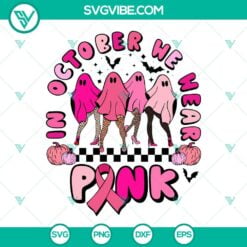 Awareness, Cancer, Halloween, SVG Files, Mean Girls In October We Wear Pink SVG 6