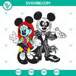 Disney, Halloween, SVG Files, Mickey Jack And Minnie Sally SVG Image, Jack 16