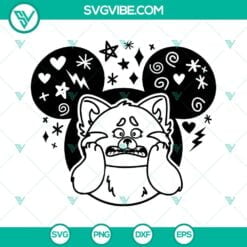 Disney, SVG Files, Mouse Ears Turning Red Panda Mei Lee SVG Images, Turning Red 9