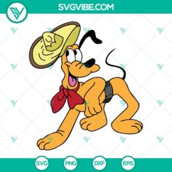 Cinco De Mayo, Disney, Holiday, SVG Files, Pluto Dog Cinco De Mayo SVG File, 9