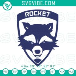 Embroidery Designs, Movies Embroidery Designs, Rocket Raccoon Logo Embroidery 8
