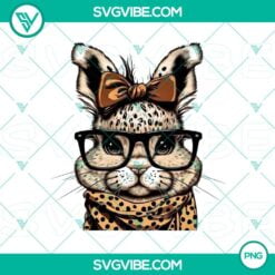 PNG Files, Sassy Bunny Leopard Bandana And Glasses PNG File, Cute Rabbit PNG 14