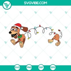 Christmas, Disney, SVG Files, Slinky Dog Christmas Lights SVG Image, Toy Story 12