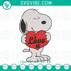 Disney Embroidery Designs, Embroidery Designs, Snoopy I Love You Heart 5