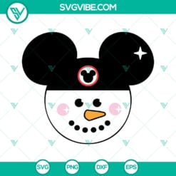Christmas, Disney, SVG Files, Snowman Mickey Head SVG Image, Christmas 10