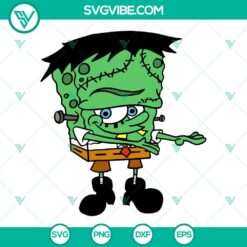 Cartoons, Halloween, SVG Files, Spongebob Frankenstein SVG Files, Horror Scary 14
