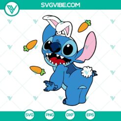 Disney, Easter, SVG Files, Stitch Easter SVG Download Bundle, Stitch Bunny SVG 3