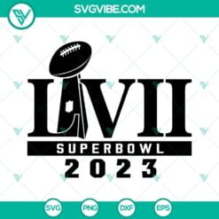 Football, Sports, SVG Files, Super Bowl 2023 SVG File PNG DXF EPS Cut Files 6