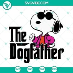 Cartoons, Fathers Day, SVG Files, The Dog Father Snoopy SVG File, Dog Dad SVG 13