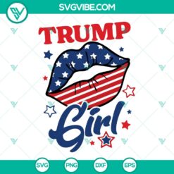 Donald Trump, SVG Files, Trump Girl USA Flag Lips SVG Files, Trump 2024 SVG 7