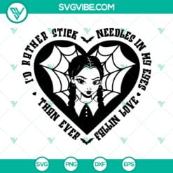 Movies, SVG Files, Valentine's Day, Wednesday Valentines SVG Image, Wednesday 4